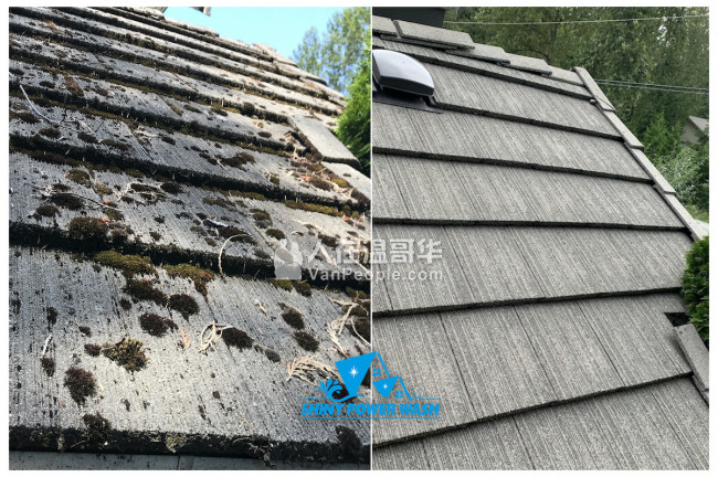 专业屋顶清洗/除青苔/三年质保，外墙与地面清洗，专业设备，保险齐全，Shiny Power Wash