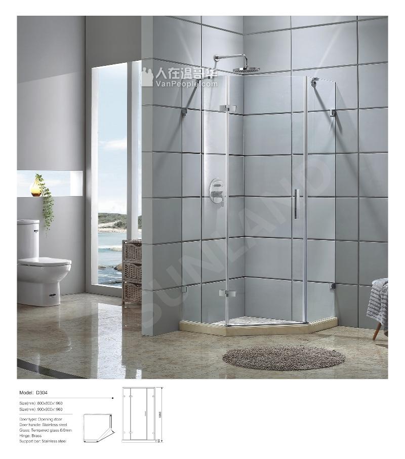 厂家直销:淋浴房，shower door, 浴缸，Bathtub,龙头，定制玻璃，镜子，Sinks