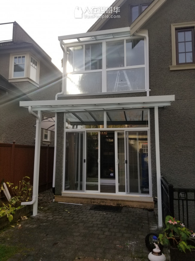 【安逸塑钢门窗厂】阳光房，露台上盖，您可信赖的门窗安装专家！